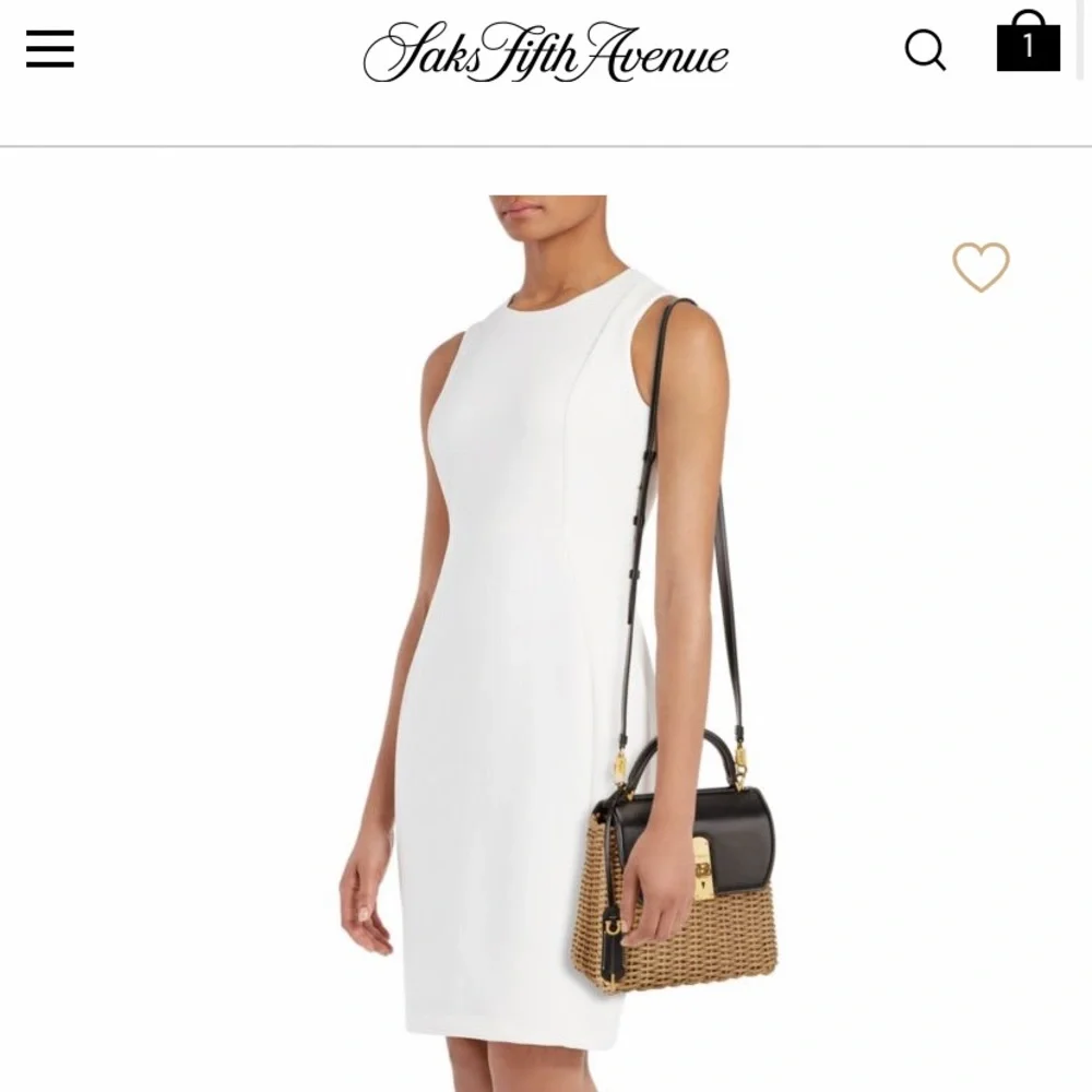 SALVATORE FERRAGAMO MEDIUM BOXYZ LEATHER TRIMMED NATURAL STRAW TOP HANDLE BAG - Picture 3 of 16